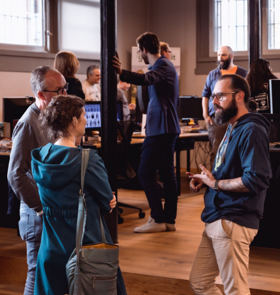 People at the Orbitsource open day
